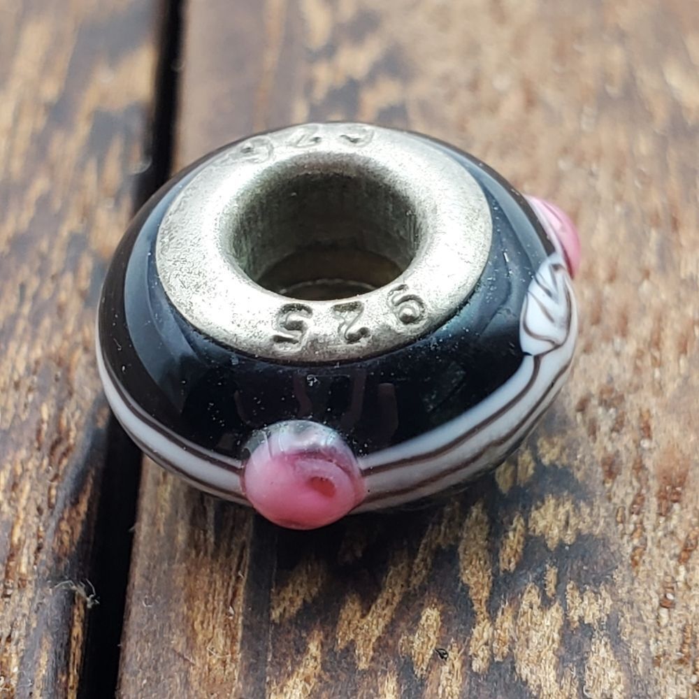 925 sterling zebra charm